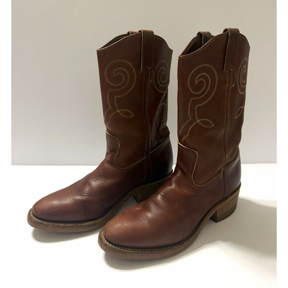 Red Wing Other - Vintage Red Wing Pecos 9801 Brown Leather Cowboy Boots Men 8D / Women 9D